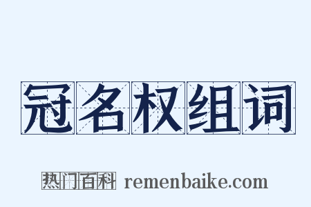 冠名权组词是什么意思的图片